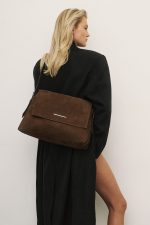 Brown Suede Shoulder Bag - Image 3