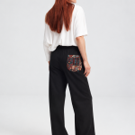 Παντελόνι Φούτερ Wide Leg με Ethnic Τσέπη