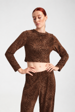 Παντελόνι Wide Leg με Animal Print - Image 2