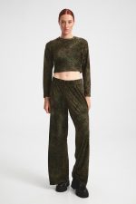 Παντελόνι Wide Leg με Animal Print - Image 3