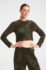 Παντελόνι Wide Leg με Animal Print - Image 4